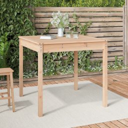 vidaXL tömör fenyőfa kerti asztal 82,5 x 82,5 x 76 cm