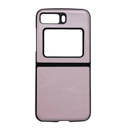 LEATHER Műanyag borítás Motorola Razr 2022 5G rózsaszín