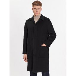 Calvin Klein Gyapjú kabát K10K111601 Fekete Regular Fit