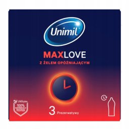 Unimil - Max Love Time Control késleltető hatású óvszer (3 db)
