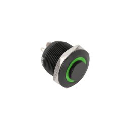 Mikrokapcsolós nyomógomb piros-zöld PB-19-NO-bk(LED)-rdgn
