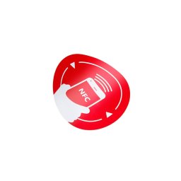 NFC antimetal matrica NXP NTAG213 chippel (13,56MHz) - piros NFC-3513-rd
