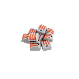 Gyorcsatlakozó 3-as 0,08 - 2,5 mm² vezetékhez 10 darabos csomag LA-PCT-213(P10)