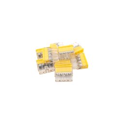 Gyorscsatlakozó 4-es tömör érhez 0,5-2,5 mm2 vezetékhez. Csomag 10 db LA-EU-204(P10)