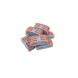 Gyorscsatlakozós vezeték toldó 2x3, 0,08 - 4 mm² 10 darabos csomag LA-PCT-223(P10)