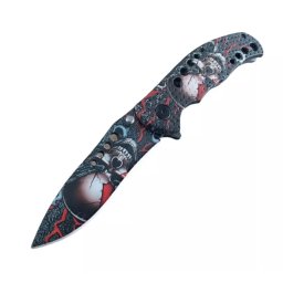 SKULL taktikai összecsukható kés 20 cm, Sárga
