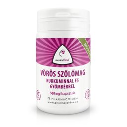 Pharmacoidea Mentalfitol Vörös Szőlőmag Kurkuma Kivonattal Kapszula 30 db