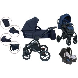 Mama Kiddies Gino 3az1-ben babakocsi kiegészítőkkel kék színben