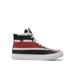 Tommy Hilfiger Sportcipő Th Hi Vulc Street Stripes FM0FM04690 Sötétkék