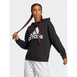 adidas Pulóver Essentials Big Logo Oversized French Terry Hoodie HR4934 Fekete Loose Fit