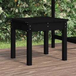 vidaXL fekete tömör fenyőfa kerti pad 50x44x45 cm
