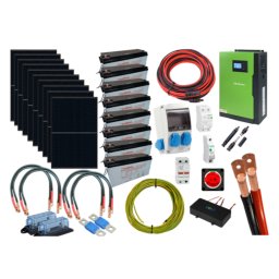 Szigetüzemű napelem rendszer komplett szett 10x455W napelem akkumulátor 14,4kWh