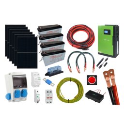 Szigetüzemű napelem rendszer komplett szett 6x455W napelem akkumulátor 7,2kWh