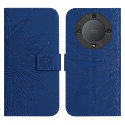 ART SUN FLOWER Pénztárca tok pánttal Honor Magic5 Lite kék