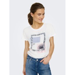 ONLY Póló 15282699 Fehér Regular Fit