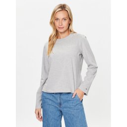 Tommy Hilfiger Blúz Mini Corp Logo WW0WW39784 Szürke Relaxed Fit