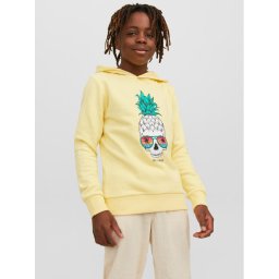 Jack&Jones Junior Pulóver 12239455 Sárga Regular Fit
