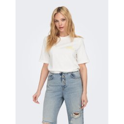 ONLY Póló 15295382 Fehér Regular Fit