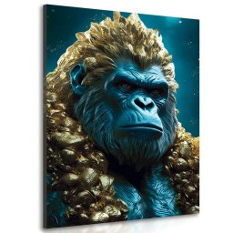 Kék gorilla kék-arany változatban
