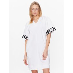 KARL LAGERFELD Hétköznapi ruha Logo 225W1356 Fehér Relaxed Fit