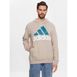 adidas Pulóver Essentials French Terry Big Logo Hoodie IJ8584 Bézs Regular Fit