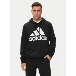 adidas Pulóver Essentials Logo Hoodie IC0440 Fekete Regular Fit