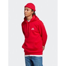 adidas Pulóver Essentials Fleece Hoodie H47018 Piros Regular Fit