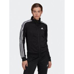 adidas Pulóver Primegreen Essentials Warm-Up Slim 3-Stripes Track Top H48443 Fekete Slim Fit