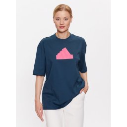 adidas Póló Future Icons Badge of Sport Boyfriend T-Shirt IM2539 Türkizkék Loose Fit