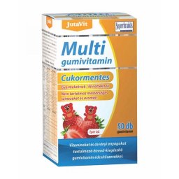Jutavit Multi gumivitamin eper ízű cukormentes 50 db