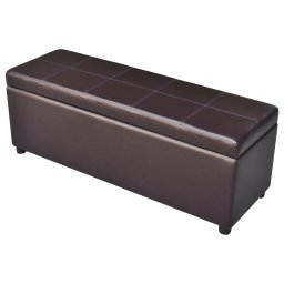 vidaXL hosszú barna fa tárolópad
