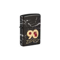 49864 Zippo öngyújtó magasfényű fekete, márványos mintával