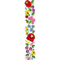 Kalocsai virág matrica 100x20 cm- átlátszó alap