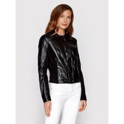 Guess Műbőr dzseki New Fiammetta W2YL19 WE480 Fekete Regular Fit