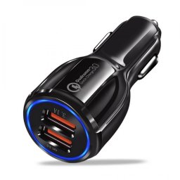 WOZINSKY WCC-02 Autós töltő 2X USB Quick Charge 3.0 fekete