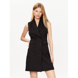 KARL LAGERFELD Hétköznapi ruha Punto 231W1312 Fekete Regular Fit