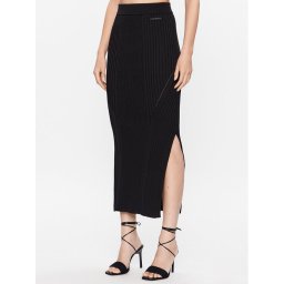 Calvin Klein Midi szoknya Iconic K20K205718 Fekete Slim Fit