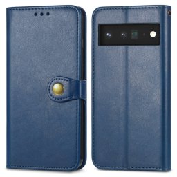 LEATHER BUCKLE Wallet Google Pixel 6 Pro kék