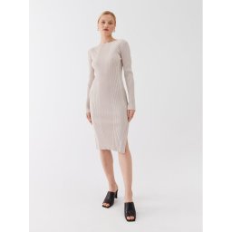Calvin Klein Kötött ruha Iconic K20K205753 Szürke Slim Fit