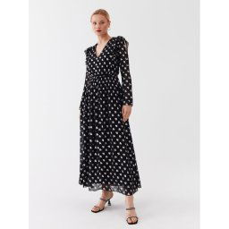 KARL LAGERFELD Hétköznapi ruha 230W1303 Fekete Regular Fit
