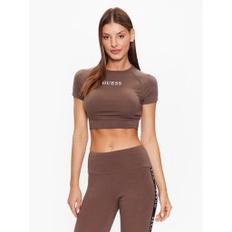 Guess Felső V3RP16 KABR0 Khaki Slim Fit
