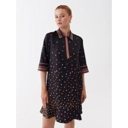 Red Valentino Hétköznapi ruha 2R3VAGU5 Fekete Relaxed Fit
