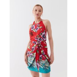 Guess Nyári ruha W3YK52 WF1T2 Piros Slim Fit