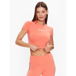 Guess Felső V3RP16 KABR0 Narancssárga Slim Fit