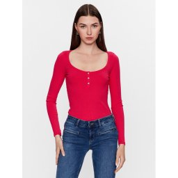 Guess Blúz W2YP46 KBCO2 Rózsaszín Slim Fit