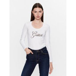 Guess Blúz W3YI37 J1314 Fehér Slim Fit