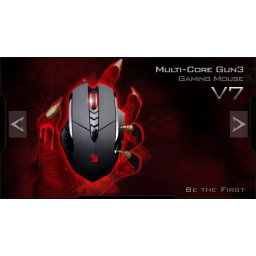 A4tech BLOODY V7 játék egér, akár 3200 DPI, V-Track technológia, 160 KB memória, USB, CORE 2, fém padok