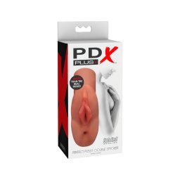 PDX Double Stroker - 2in1 élethű maszturbátor (sötét testszínű)