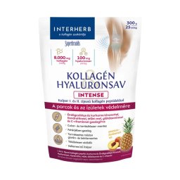 Interherb Kollagén&Hyaluronsav Intense italpor ananász-őszibarack ízű 300g