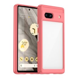 CRYSTAL Védőburkolat Google Pixel 7a telefonhoz piros